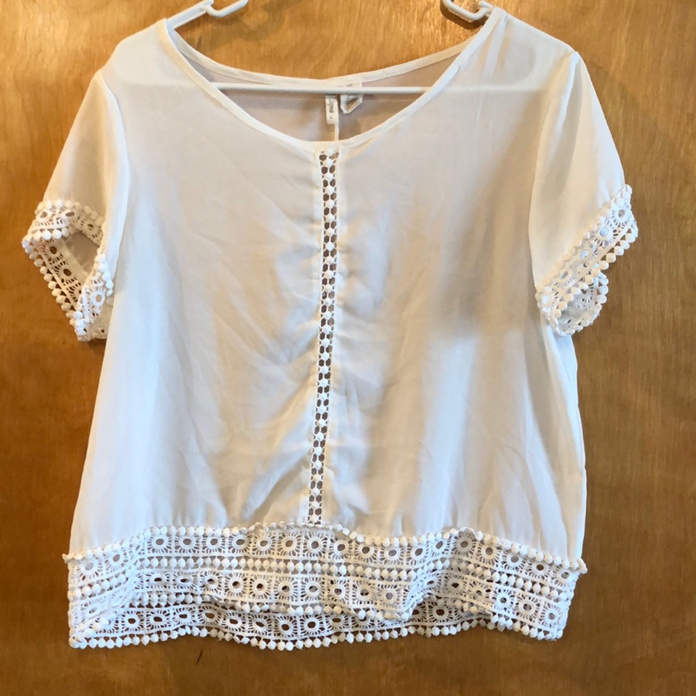 White Blouse with cutouts